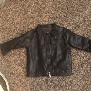 Adorable Brown Leather Baby Coat